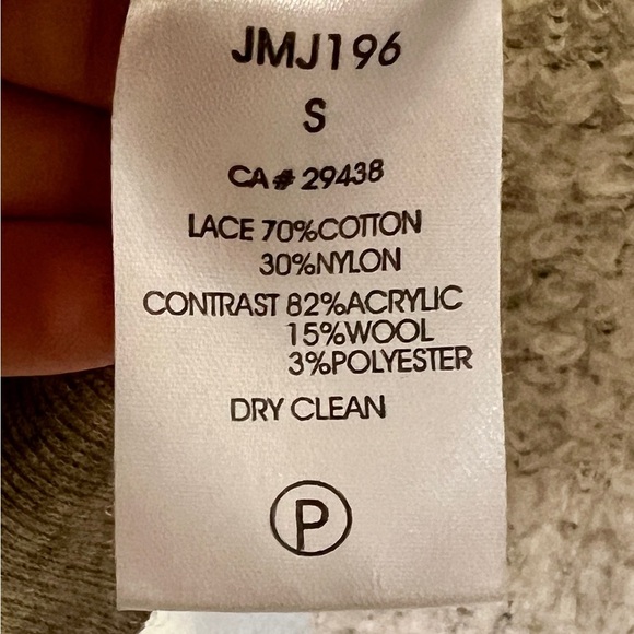 Miss Me Boucle & Lace Wool Blend Bomber Jacket - Small - Picture 8 of 9